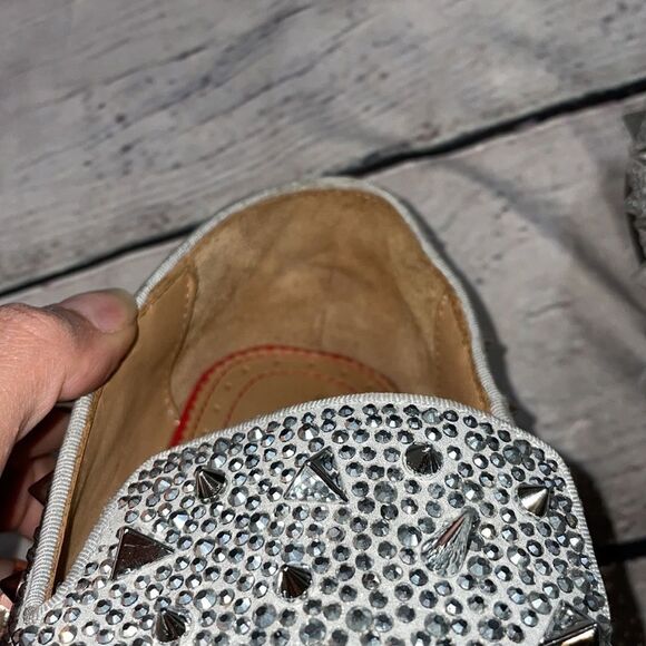 Spiked Silver Christian Louboutin Suede Burma Potpourri Dandy Smoking Sh… - Picture 12 of 14